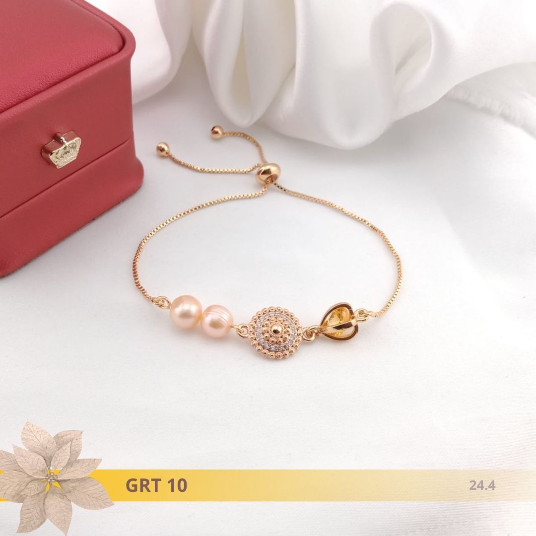 Gelang Mutiara Rangka Rhodium 10