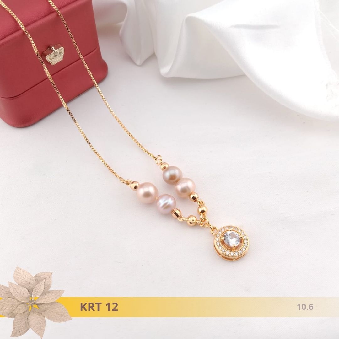 Kalung Mutiara Rantai Rhodium 12