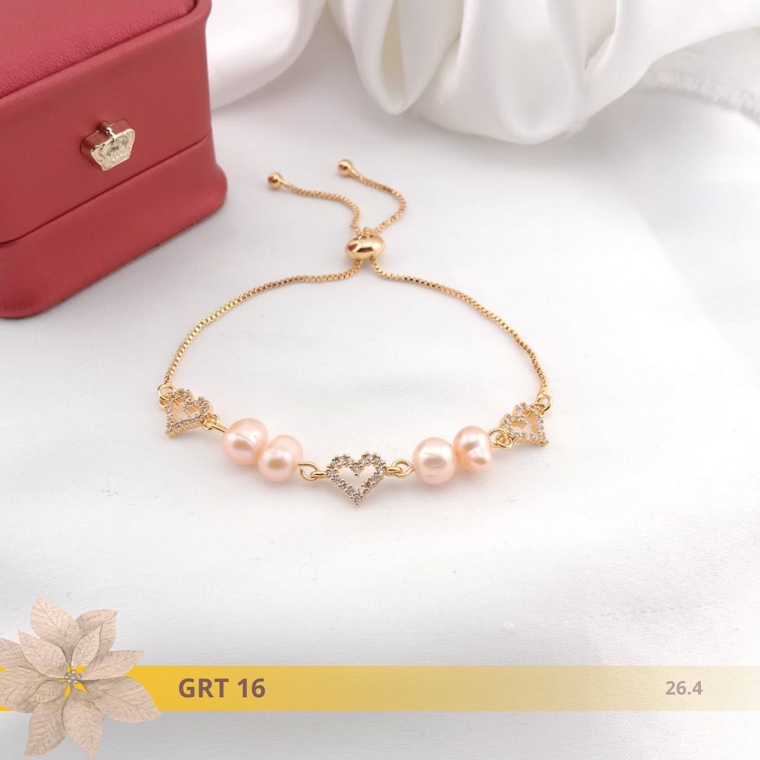 Gelang Mutiara Rangka Rhodium 16