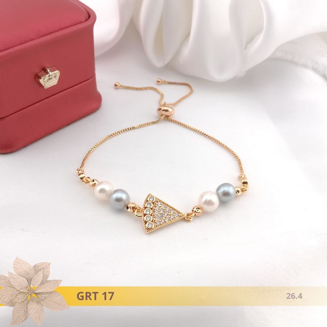 Gelang Mutiara Rangka Rhodium 17
