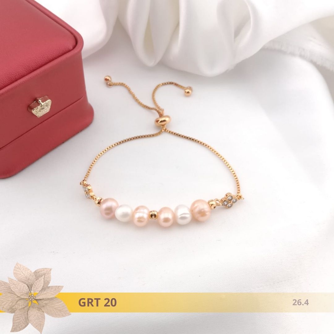 Gelang Mutiara Rangka Rhodium 20