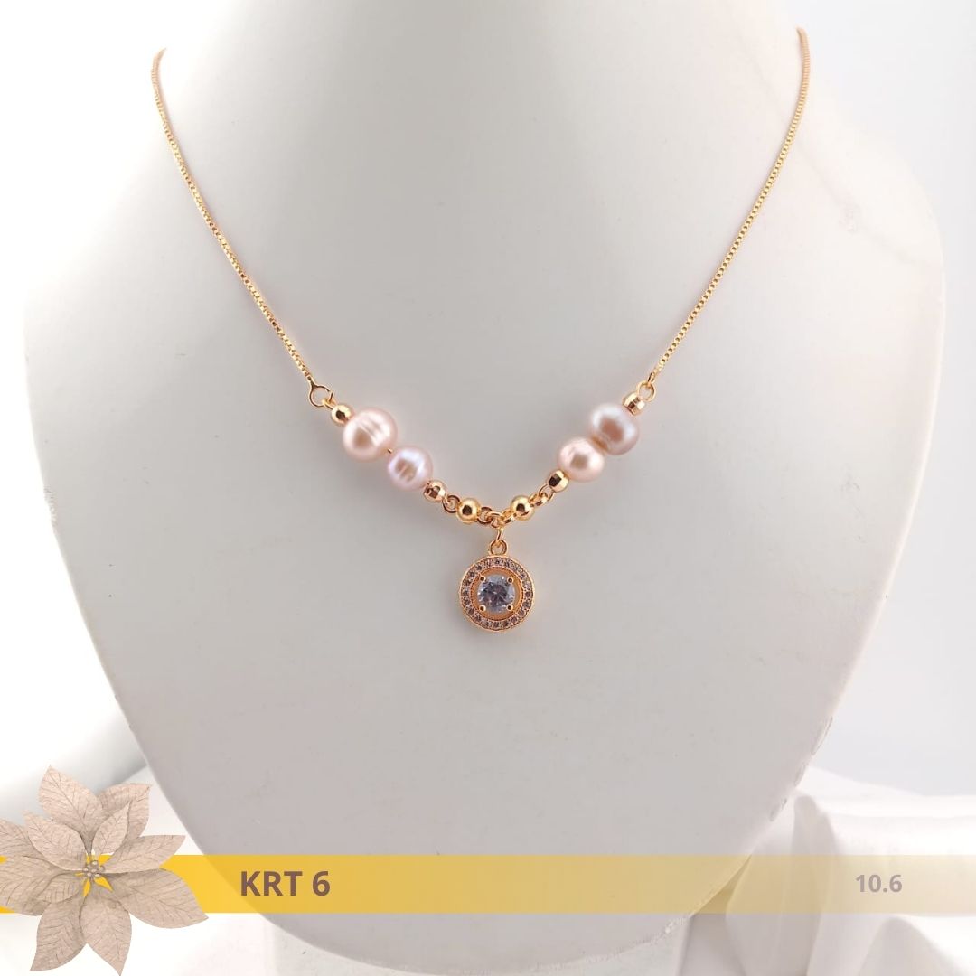 Kalung Mutiara Rantai Rhodium 6