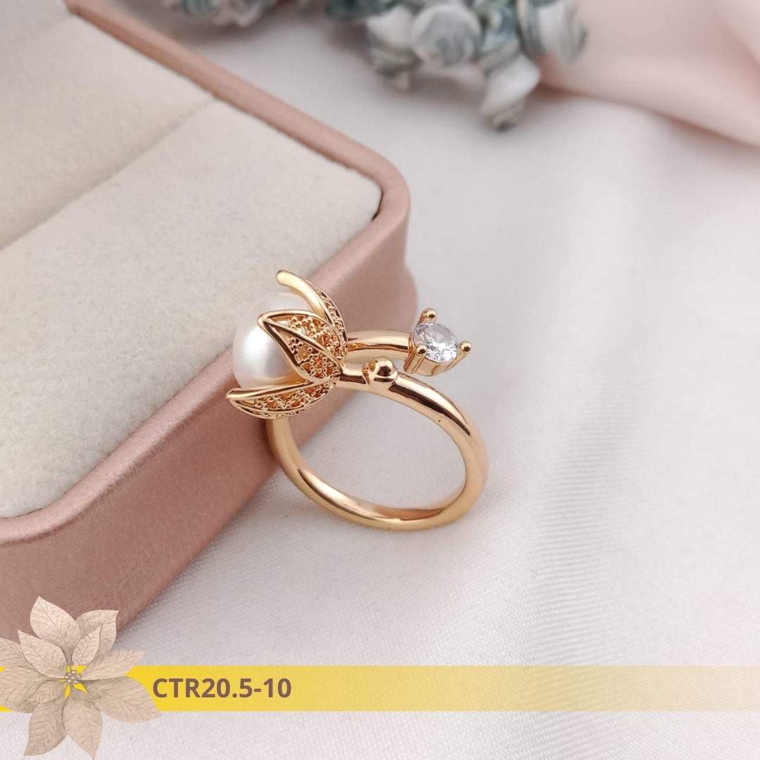Cincin Mutiara Lombok Rangka Rhodium CTR20.5-10