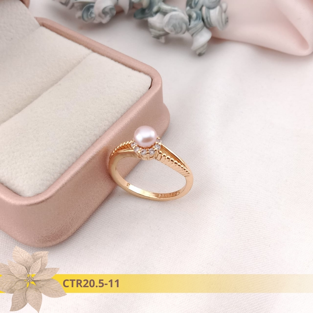 Cincin Mutiara Rangka Rhodium CTR20.5-11