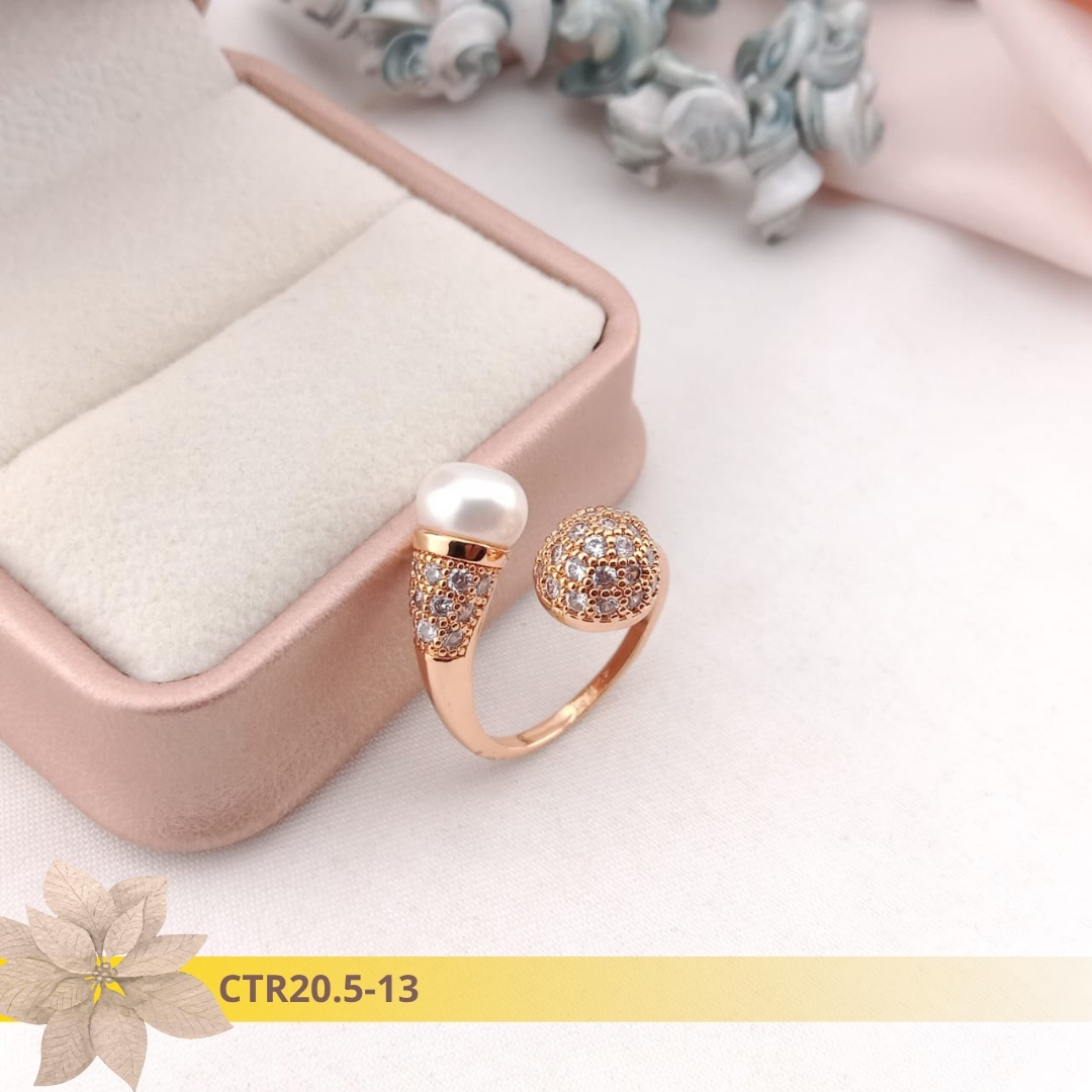 Cincin Mutiara Rangka Rhodium CTR20.5-13