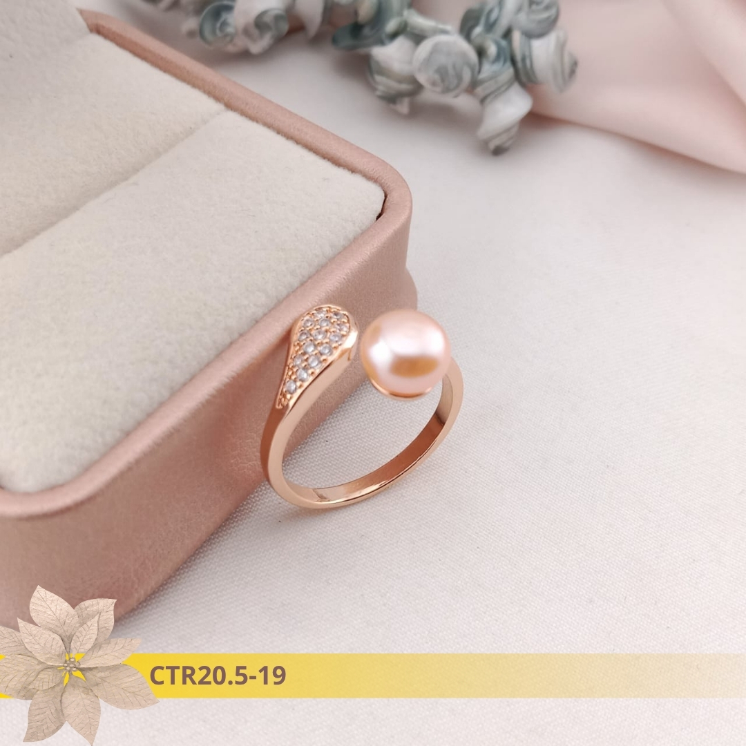 Cincin Mutiara Rangka Rhodium CTR20.5-19