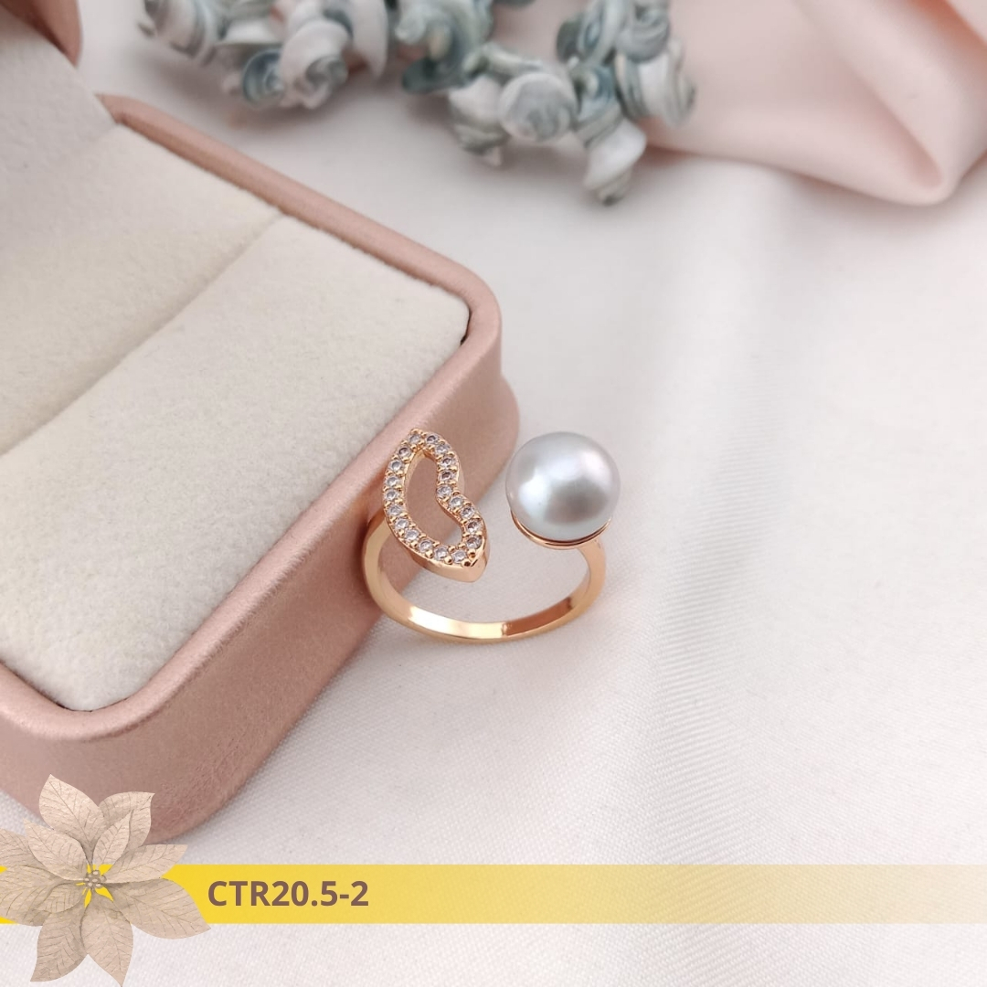 Cincin Mutiara Lombok Rangka Rhodium CTR20.5-2