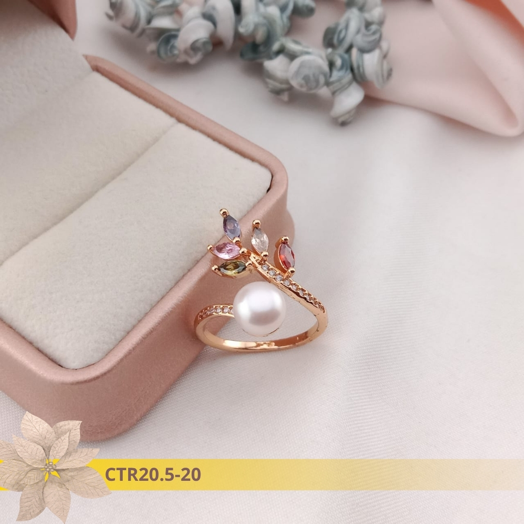 Cincin Mutiara Rangka Rhodium CTR20.5-20